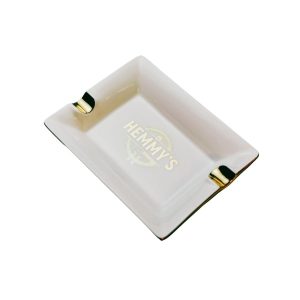 Cigar ashtray Hemmy's white/gold